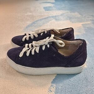 NakedFeet‎ Helixx 2 Size 7.5 Snake Skin Navy Textured Low Top Sneakers Women's